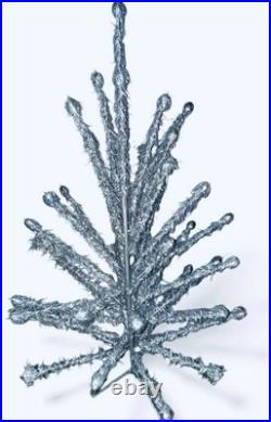 VTG 6 Ft Aluminum Christmas Tree Pom Pom Good/fair Condition READ Orig Box