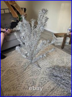 VTG 6ft Aluminum Pom Pom Christmas Tree 75 Branches The Sparkler Star Brand Co