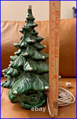 VTG 70's Atlantic Mold 16 Ceramic Lighted Christmas Tree Beautiful EXCELLENT