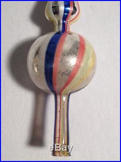 VTG Antique RARE End Of Day Christmas Glass Spire Tree Topper German Ornament