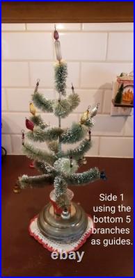 VTG Bottle Brush Tree in Musical Rotating Stand O, Come All Ye Faithful VIDEO