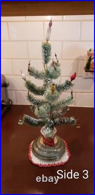 VTG Bottle Brush Tree in Musical Rotating Stand O, Come All Ye Faithful VIDEO