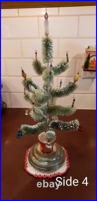 VTG Bottle Brush Tree in Musical Rotating Stand O, Come All Ye Faithful VIDEO