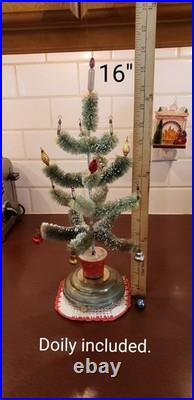 VTG Bottle Brush Tree in Musical Rotating Stand O, Come All Ye Faithful VIDEO VTG Bottle Brush Tree in Musical Rotating Stand O, Come All Ye Faithful VIDEO