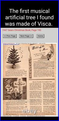 VTG Bottle Brush Tree in Musical Rotating Stand O, Come All Ye Faithful VIDEO