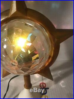 VTG Bradford CHRISTMAS Celestial STAR Motion Lamp LIGHT Tree Topper Works Video