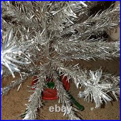 VTG COLLECTOR'S 6 FT. EVERGLEAM POM STAINLESS ALUMINUM XMAS TREE withbox