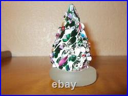 VTG Cape Cod Glassworks Scramble Christmas 3 Tree Small Paperweight