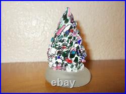 VTG Cape Cod Glassworks Scramble Christmas 3 Tree Small Paperweight