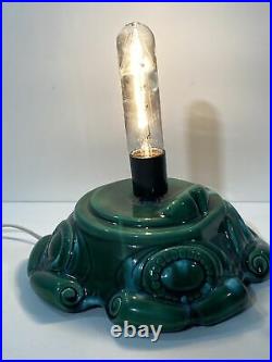 VTG Ceramic Green Color Lighted ATLANTIC MOLD Christmas Tree WithBase Height 18