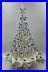 VTG Ceramic Lava Christmas Tree Opalescent White Blue Birds Doves 21 Tall Works