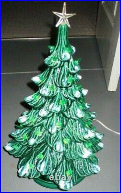 VTG Ceramic Lighted Mold Christmas Tree withBase Height 16