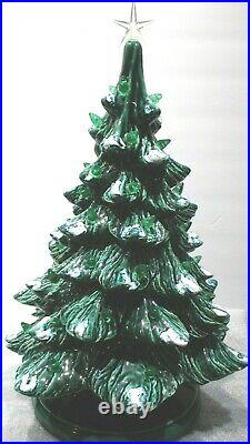 VTG Ceramic Lighted Mold Christmas Tree withBase Height 16