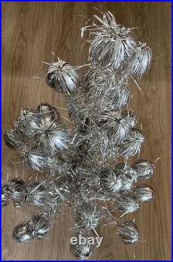 VTG Consolidated Novelty Co. 47 Aluminum Pom Pom Christmas Tree Complete With Box