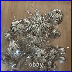 VTG Consolidated Novelty Co. 47 Aluminum Pom Pom Christmas Tree Complete With Box