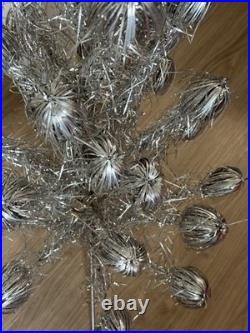 VTG Consolidated Novelty Co. 47 Aluminum Pom Pom Christmas Tree Complete With Box