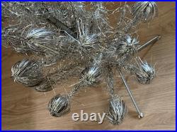 VTG Consolidated Novelty Co. 47 Aluminum Pom Pom Christmas Tree Complete With Box