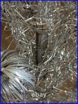 VTG Consolidated Novelty Co. 47 Aluminum Pom Pom Christmas Tree Complete With Box