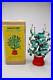 VTG Doll House 6 Bottle Brush Christmas Tree Mini Glass Ornaments Japan w Box