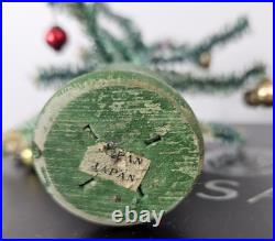 VTG Doll House Bottle Brush Christmas Tree Mini Glass Ornaments Candles Japan