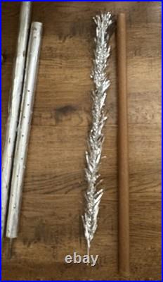 VTG Evergleam 6Ft Tall 94 Branch Stainless Aluminum POM POM Christmas Tree WithBox