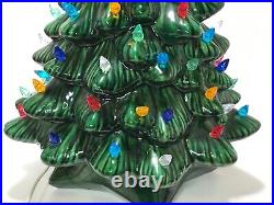 VTG H M Holland Mold Ceramic Lighted Christmas Tree Large 18 Many Lights