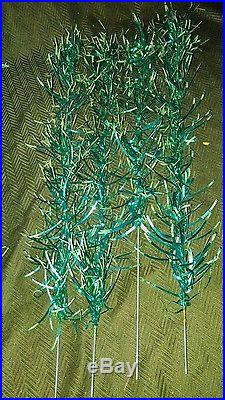 Vtg Holi-gay 73 Branch Pom Pom #733 Stainless Green Fleck Metal Christmas Tree