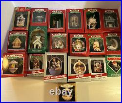 VTG Hallmark Keepsake Holiday Magic Light & Motion Ornaments Lot of 19 with Boxes