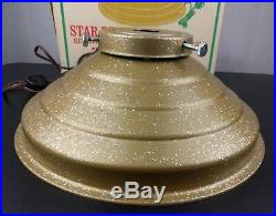 VTG Handy Things Star Bell Musical Rotate Christmas Tree Stand Holder Gold Ohio