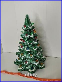 VTG Holiday Ceramic Christmas Tree Decanter Kentucky Whiskey Music Box Blow Mold