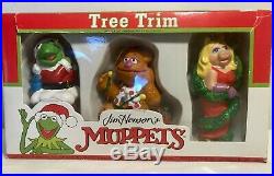 VTG Jim Henson's MUPPETS Christmas Ornaments Kurt Adler Kermit Piggy Tree Trim