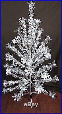 Vtg MCM Pom Pom 4'stainless Aluminum Christmas Tree The Sparkler 44 Branches