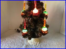 VTG NOMA C-6 Bubble Light Christmas Tree (9) SAUCER LIGHTS TABLE TOP TREE BOX