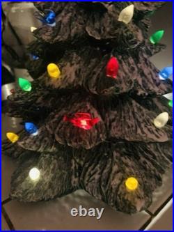 VTG Nowell Mold CERAMIC FLOCKED CHRISTMAS TREE Large 19 1978