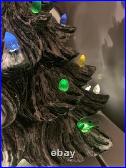 VTG Nowell Mold CERAMIC FLOCKED CHRISTMAS TREE Large 19 1978