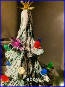 VTG Nowell Mold CERAMIC FLOCKED CHRISTMAS TREE Large 19 1978