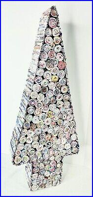 VTG Prison Art Tramp Art Pop Art Folk Christmas Tree Paper Advertising Craft