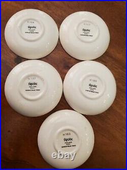 VTG Set of 5 Spode Christmas Tree 3 BUTTER PATS/TEA BAG HOLDER ENGLAND, Retired