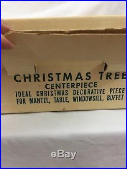 VTG Shiny Brite Christmas Tree Centerpiece Red Balls In Original Box 12 X 17