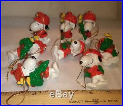 VTG Snoopy & PEANUTS 66 PCS & Lights Christmas Tree Ornaments Large & Small