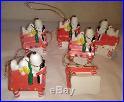 VTG Snoopy & PEANUTS 66 PCS & Lights Christmas Tree Ornaments Large & Small