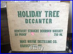 VTG The Holiday Tree Kentucky Bourbon Whiskey Decanter Music Box CHRISTMAS