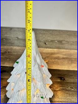 Very Rare Vintage Magic Bough Lite Gray Ceramic Christmas tree 19 Tall 4pcs