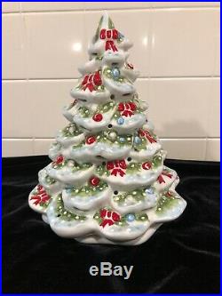 Villeroy Boch Vintage White Ceramic Christmas Tree Candle North Pole Germany