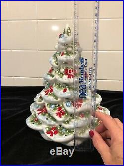 Villeroy Boch Vintage White Ceramic Christmas Tree Candle North Pole Germany