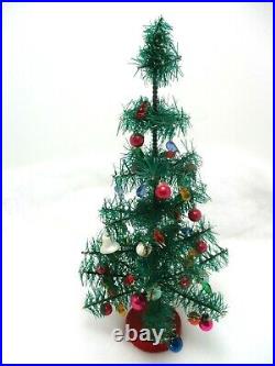 Vintage 10 CHRISTMAS TREE with Ornaments
