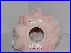 Vintage 10 PINK CERAMIC CHRISTMAS TREE withFrosted Textured Snow Tips