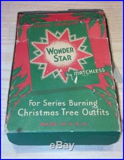 Vintage 10-WONDER STAR MATCHLESS CHRISTMAS TREE LIGHTS Model number 100