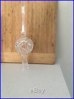 Vintage 10 Waterford Crystal Christmas Tree Topper Signed Etched Ornament