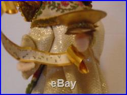 Vintage 13 Koestel Wax Gold Angel Christmas Tree Topper